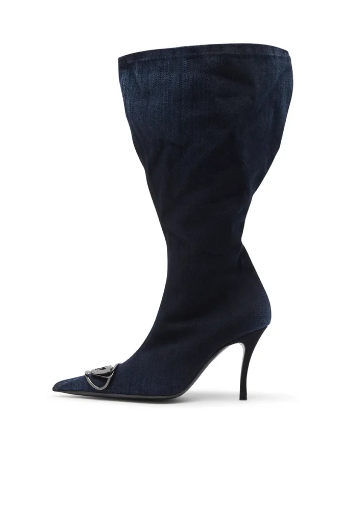 d-venus kb large D-Venus-Wide knee-high boots in denim