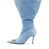 d-venus kb large D-Venus-Wide knee-high boots in denim