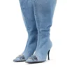d-venus kb large D-Venus-Wide knee-high boots in denim
