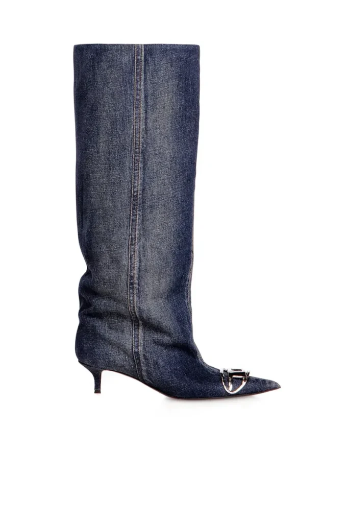 d-venus kb slouchy D-Venus-Slouchy knee-high boot in denim