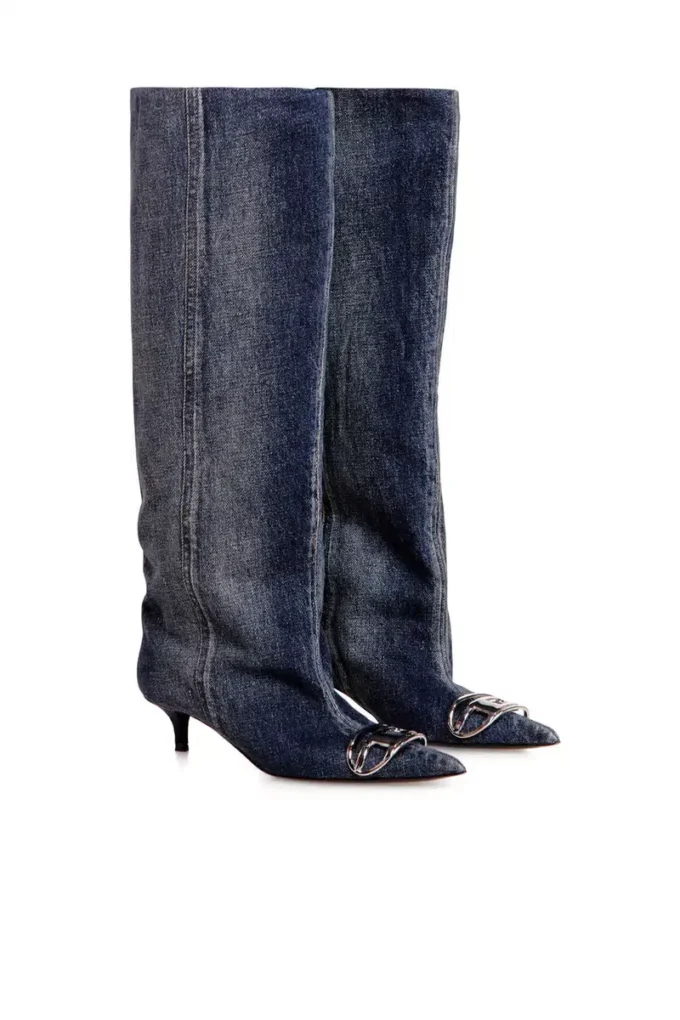 d-venus kb slouchy D-Venus-Slouchy knee-high boot in denim