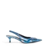 d-venus sb 40 D-Venus-Two-tone metallic slingback pumps