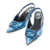 d-venus sb 40 D-Venus-Two-tone metallic slingback pumps