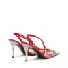 d-venus sb D-Venus-Leather-trim transparent slingback pumps