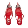 d-venus sb D-Venus-Leather-trim transparent slingback pumps