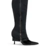 d-venus twisted boot D-Venus-Stiletto knee boots with jean trompe l’oeil
