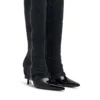 d-venus twisted boot D-Venus-Stiletto knee boots with jean trompe l’oeil