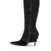 d-venus twisted boot D-Venus-Stiletto knee boots with jean trompe l’oeil