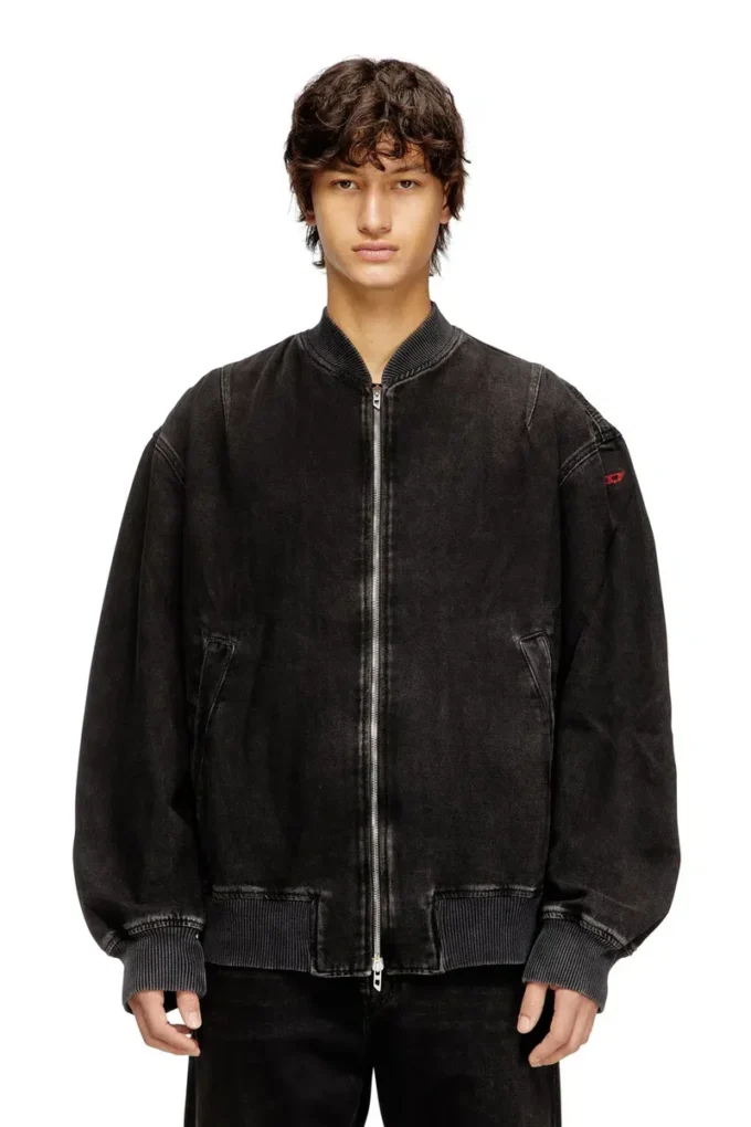 d-vinz Bomber jacket in clean-wash denim