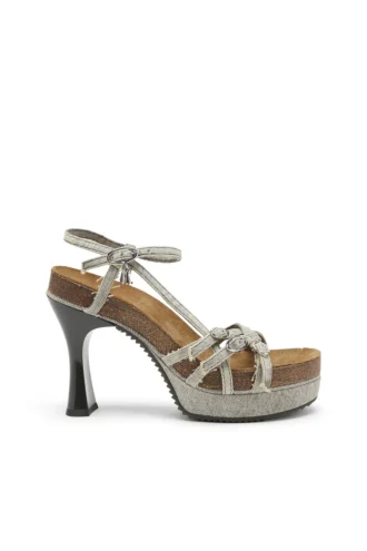 d-woodstock 105 sandal D-Woodstock-Strappy platform sandals in denim