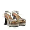 d-woodstock 105 sandal D-Woodstock-Strappy platform sandals in denim