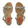d-woodstock 105 sandal D-Woodstock-Strappy platform sandals in denim