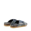 d-woodstock cross D-Woodstock-Crossover slides in frayed denim