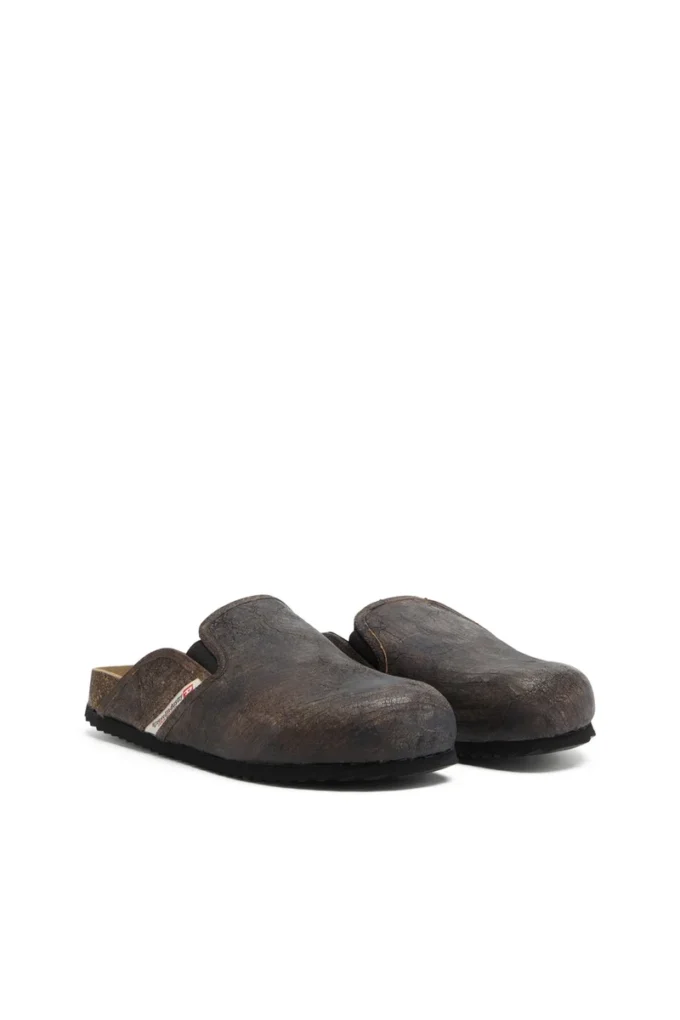 d-woodstock slip-on D-Woodstock-Clogs in crackle-effect suede