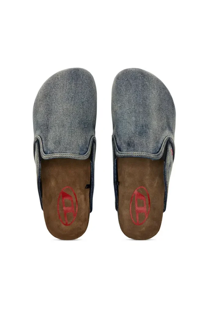 d-woodstock slip-on D-Woodstock-Denim mules