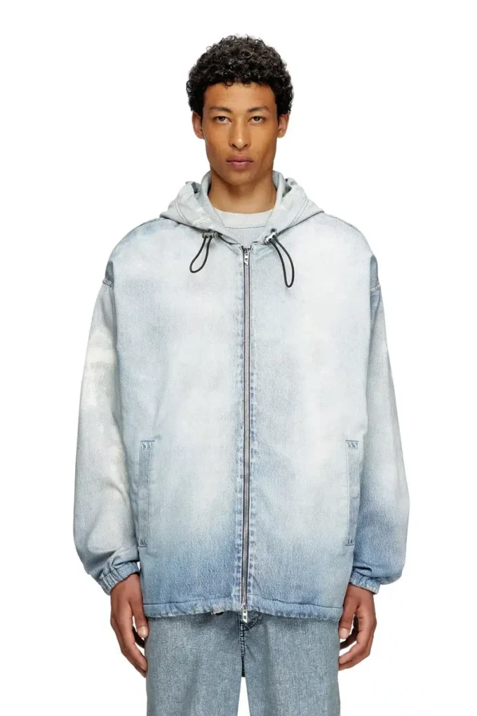 d-wynny jogg Hooded jacket in printed bleach-effect JoggJeans