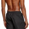 daniel-41-mono-utlt Mid-length swim shorts with all-over logo