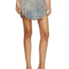 de-ada-s Denim mini skirt with raw edge details