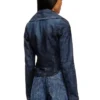 de-ali-s Cropped jacket in Prince of Wales denim