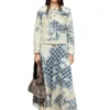 de-annet-fsh1 Midi skirt in houndstooth-weave denim