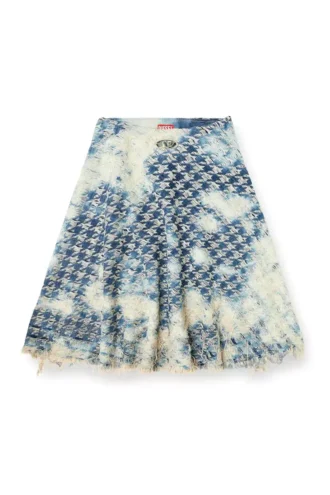de-annet-fsh1 Midi skirt in houndstooth-weave denim