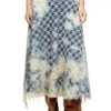 de-annet-fsh1 Midi skirt in houndstooth-weave denim