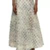de-annina-fsh Long skirt in dévoré houndstooth denim