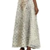 de-annina-fsh Long skirt in dévoré houndstooth denim