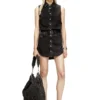 de-ard Denim button-front miniskirt