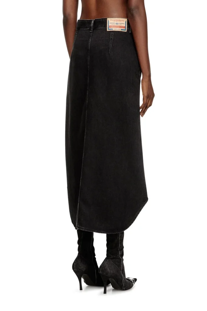 de-ard-long Midi denim skirt