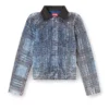 de-ateli-s Cropped jacket in graphic bouclé denim