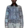 de-ateli-s Cropped jacket in graphic bouclé denim