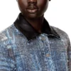 de-ateli-s Cropped jacket in graphic bouclé denim