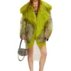 de-bika-fse Printed devoré jacket with shaggy collar