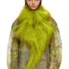de-bika-fse Printed devoré jacket with shaggy collar