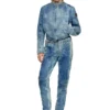 de-calur-fse Denim jacket with biker zip details
