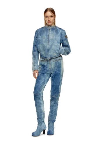 de-calur-fse Denim jacket with biker zip details