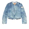 de-calur-fse Denim jacket with biker zip details