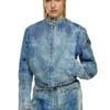 de-calur-fse Denim jacket with biker zip details