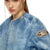de-calur-fse Denim jacket with biker zip details