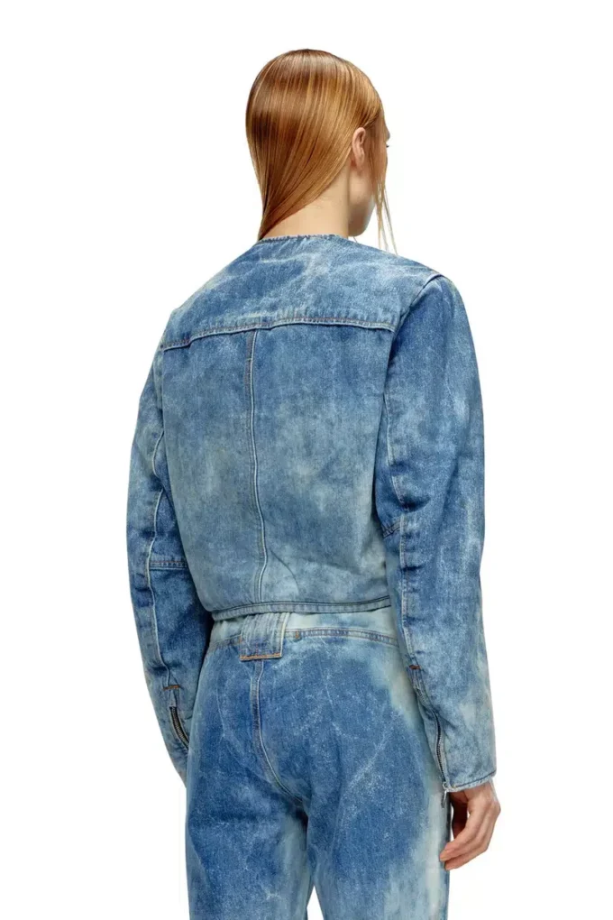 de-calur-fse Denim jacket with biker zip details