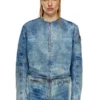de-calur-fse Denim jacket with biker zip details