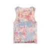 de-ciri-fse Tank top in flower devoré denim