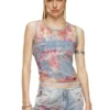 de-ciri-fse Tank top in flower devoré denim