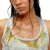 de-detop-fse Cropped top in flower devoré denim