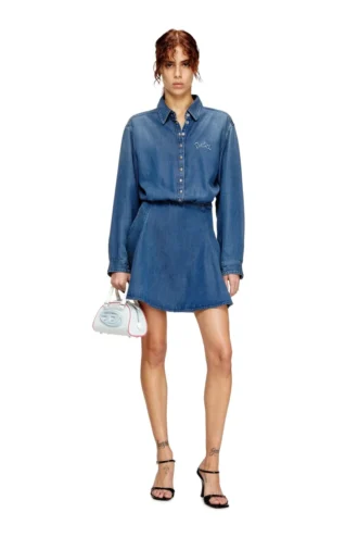 de-drevia-s Denim dress with back embroidery