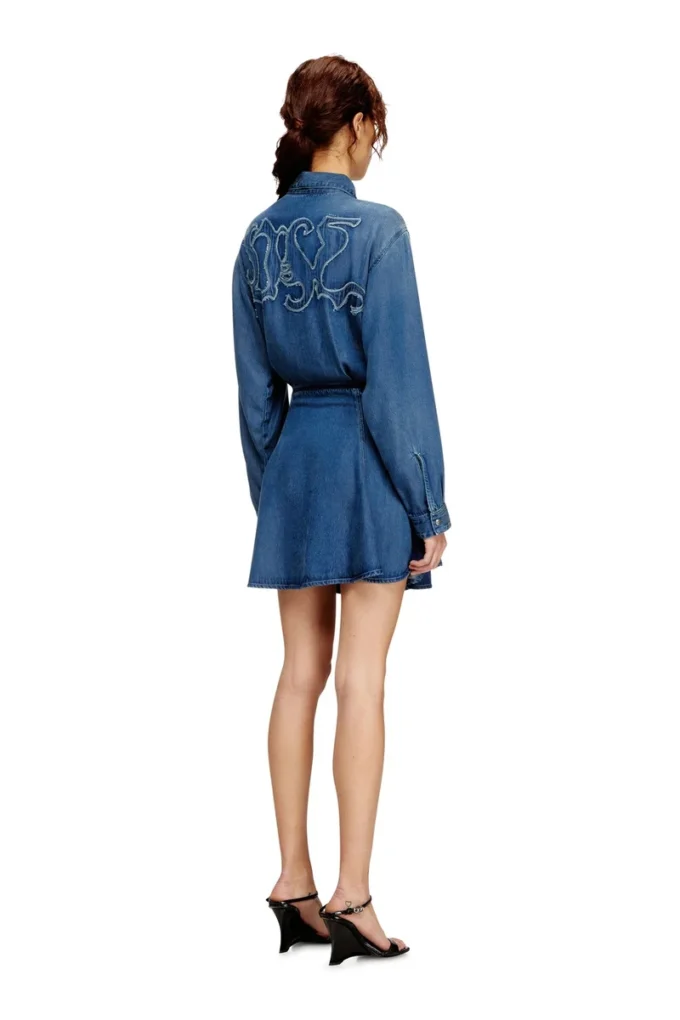 de-drevia-s Denim dress with back embroidery