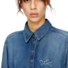 de-drevia-s Denim dress with back embroidery