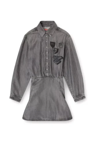 de-drevia-s Denim dress with embroidered patches
