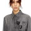 de-drevia-s Denim dress with embroidered patches